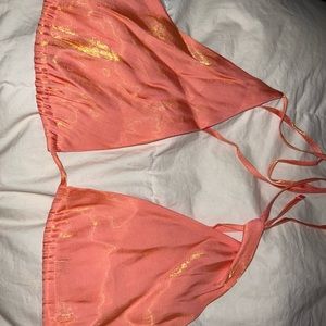 Orange crop top with sparkles